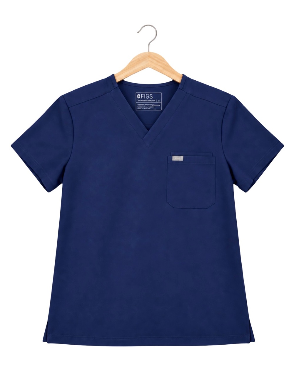 FIGS Men Leon Scrub Top M Navy Blue Technical Collection V-Neck Shirt FM1500